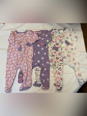 Onesies Brand Baby Girls' Purple and Pink One-Piece Sleeper Set of 4